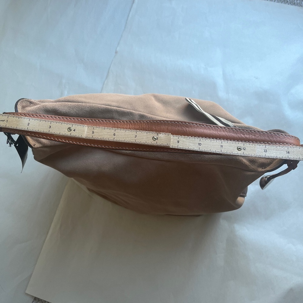 NWT Furla Medium Beige Brown Tan Shoulder Hobo Leather Casual Bag Purse - Picture 4 of 13